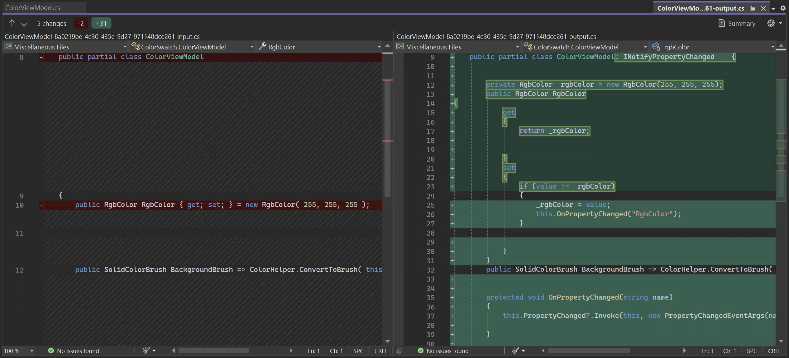 Metalama Diff tool