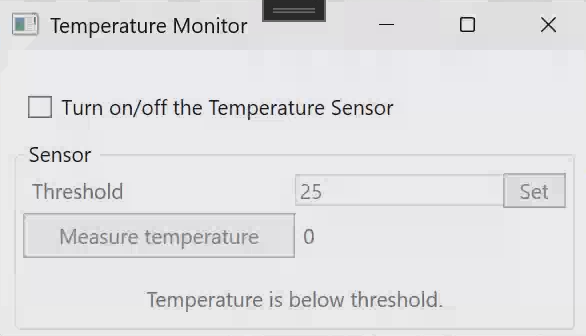 WPF temperature monitor app